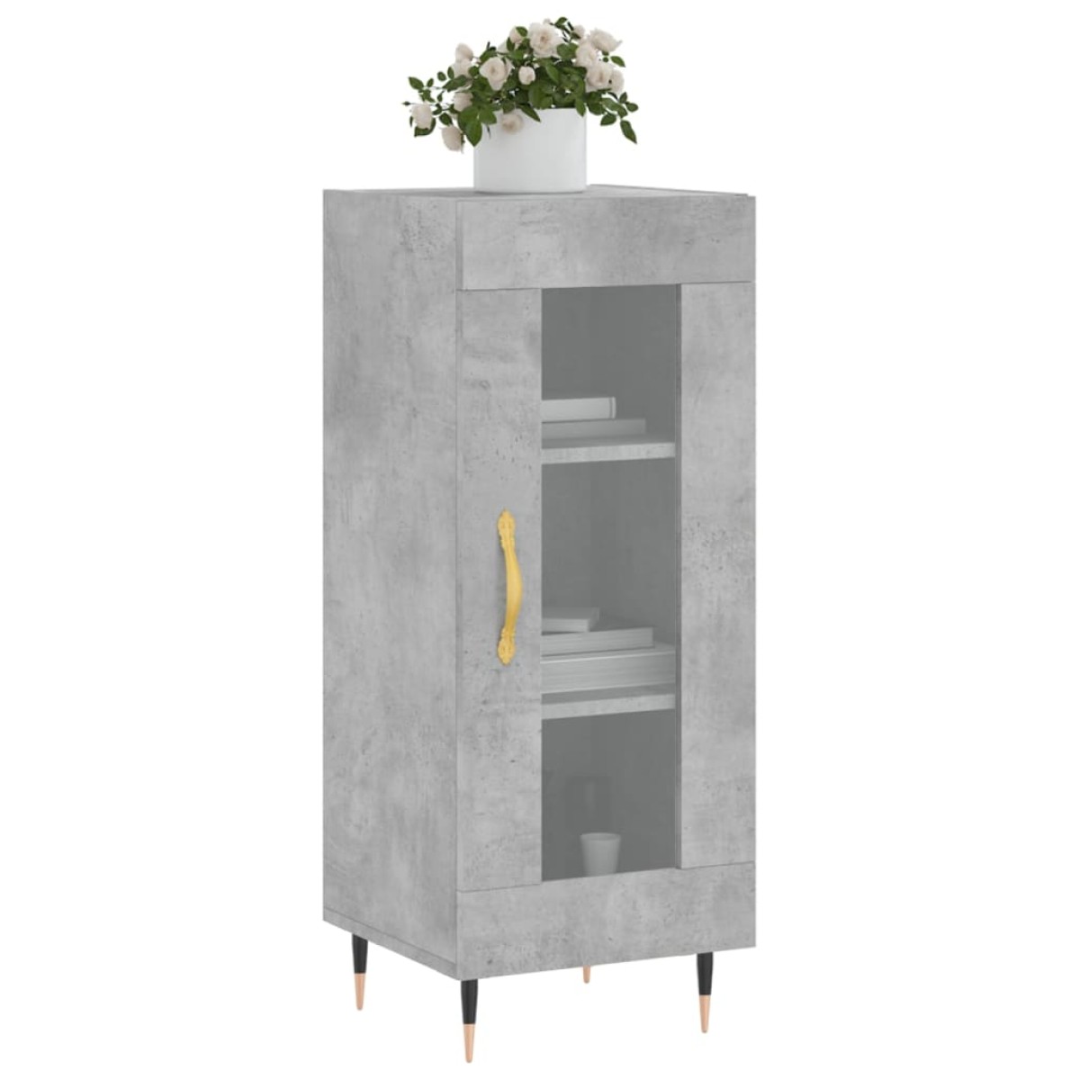 vidaXL Ντουλάπι Γκρι Σκυροδέματος 34,5x34x90 εκ. Επεξεργασμένο Ξύλο