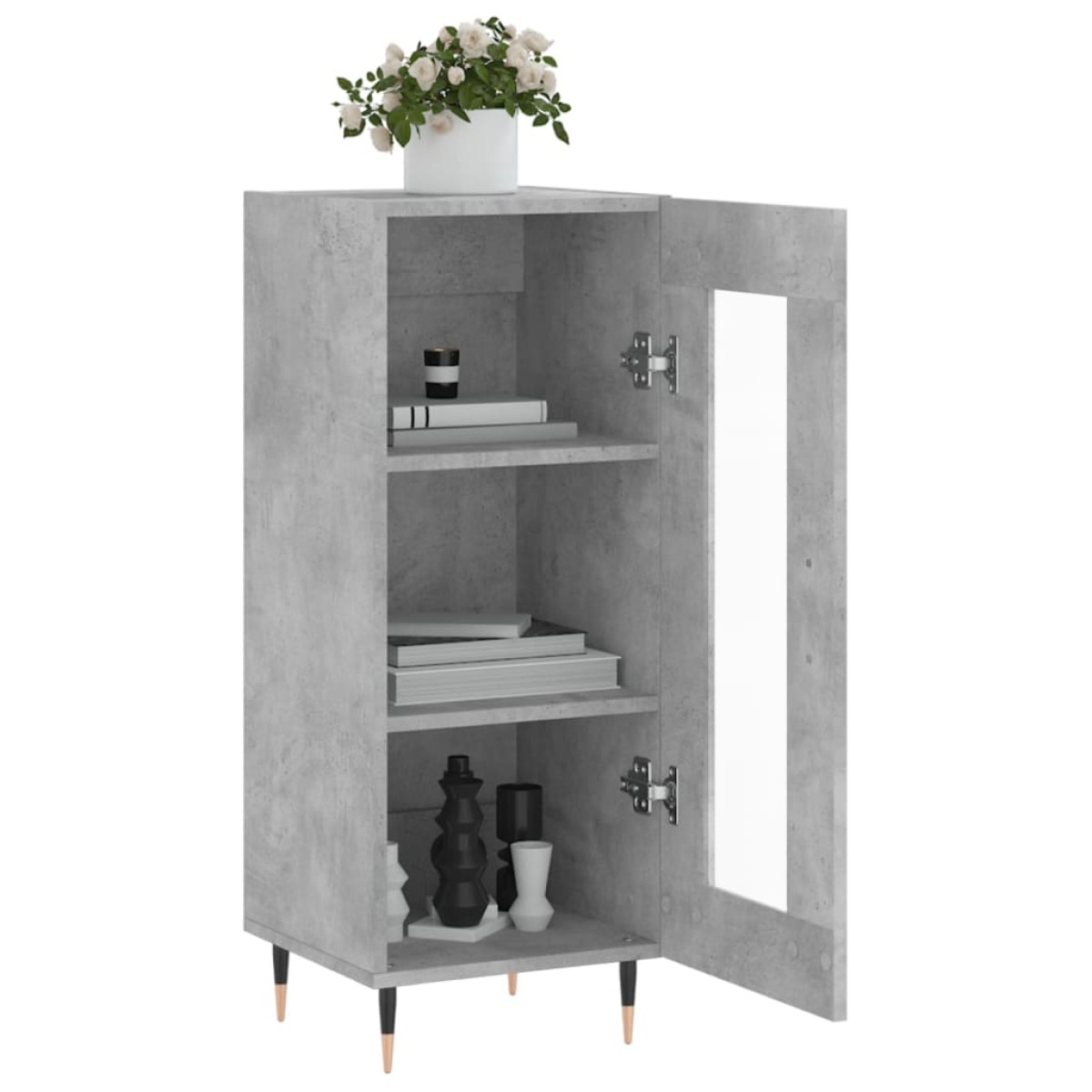 vidaXL Ντουλάπι Γκρι Σκυροδέματος 34,5x34x90 εκ. Επεξεργασμένο Ξύλο