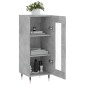 vidaXL Ντουλάπι Γκρι Σκυροδέματος 34,5x34x90 εκ. Επεξεργασμένο Ξύλο