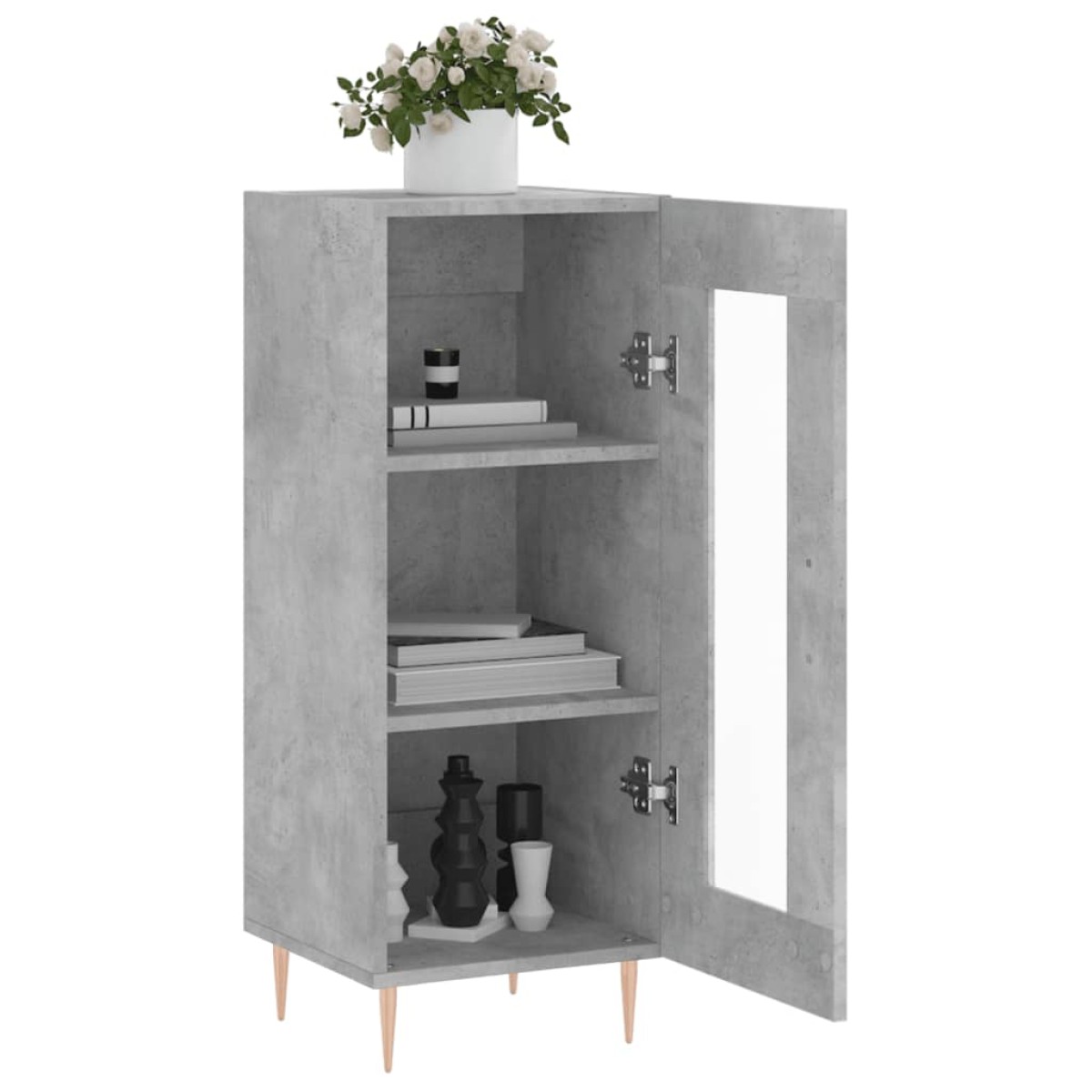 vidaXL Ντουλάπι Γκρι Σκυροδέματος 34,5x34x90 εκ. Επεξεργασμένο Ξύλο