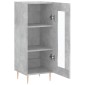 vidaXL Ντουλάπι Γκρι Σκυροδέματος 34,5x34x90 εκ. Επεξεργασμένο Ξύλο