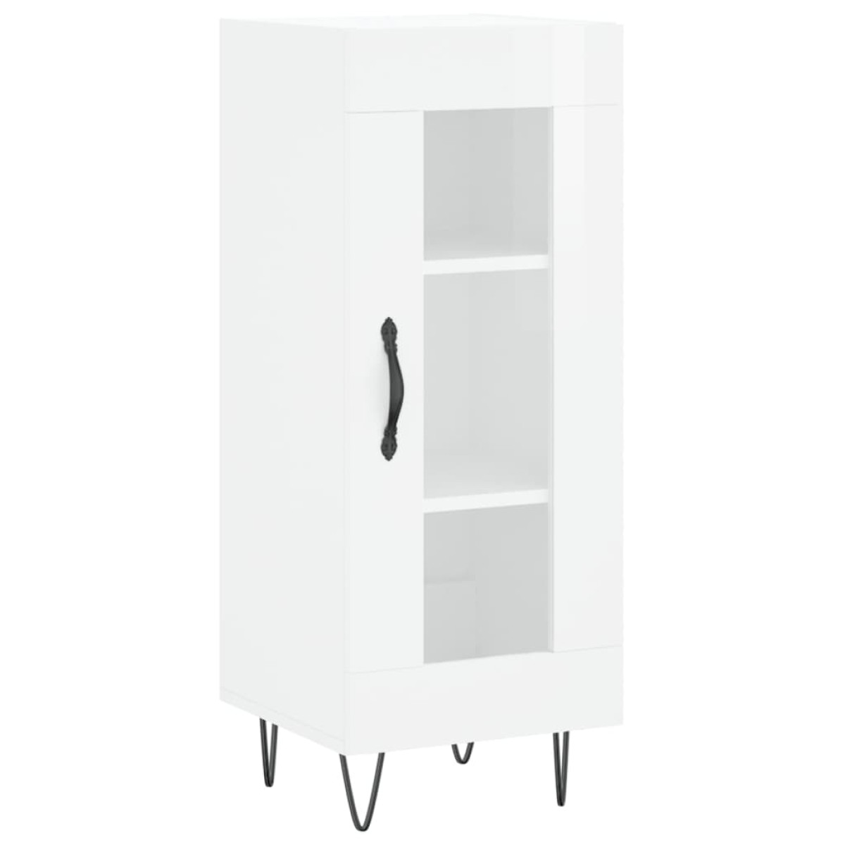 vidaXL Ντουλάπι Γυαλιστερό Λευκό 34,5x34x90 εκ. Επεξεργασμένο Ξύλο