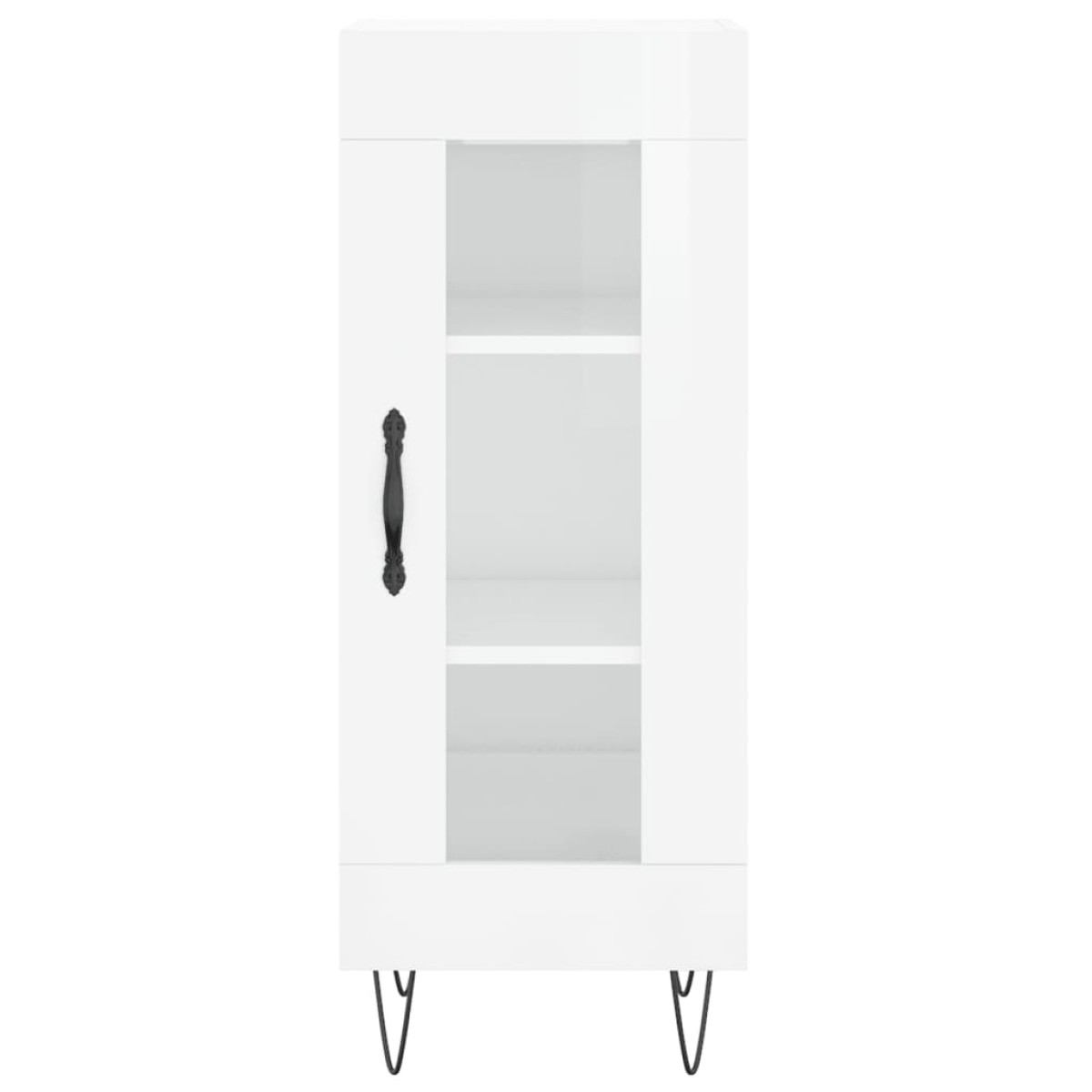 vidaXL Ντουλάπι Γυαλιστερό Λευκό 34,5x34x90 εκ. Επεξεργασμένο Ξύλο