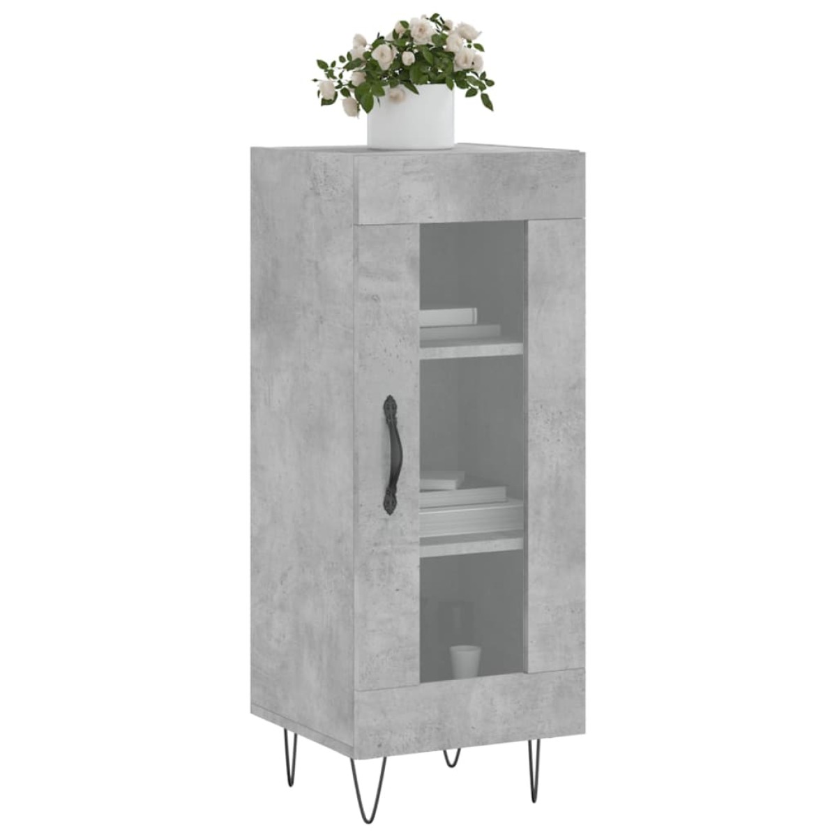 vidaXL Ντουλάπι Γκρι Σκυροδέματος 34,5x34x90 εκ. Επεξεργασμένο Ξύλο