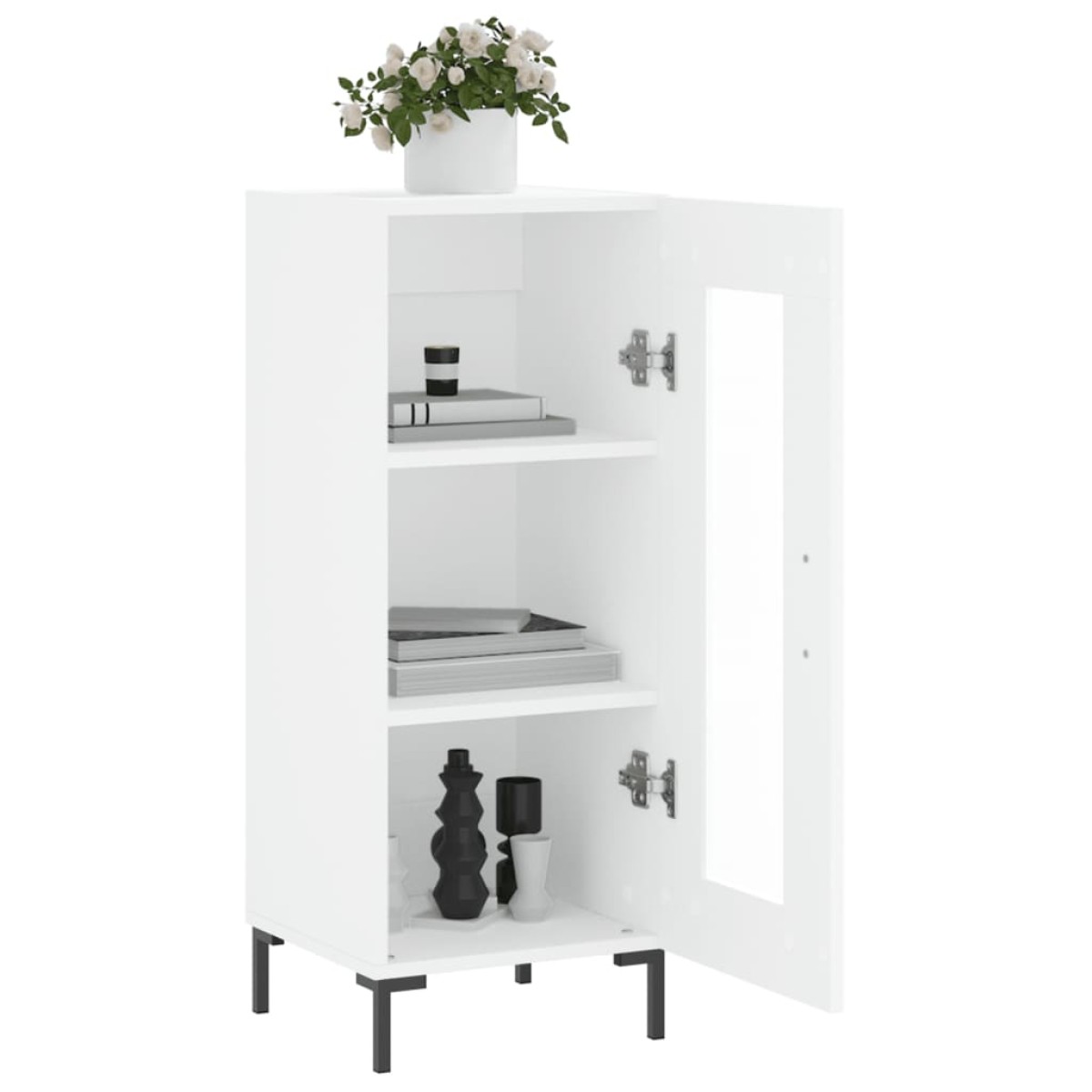 vidaXL Ντουλάπι Λευκό 34,5 x 34 x 90 εκ. από Επεξεργασμένο Ξύλο
