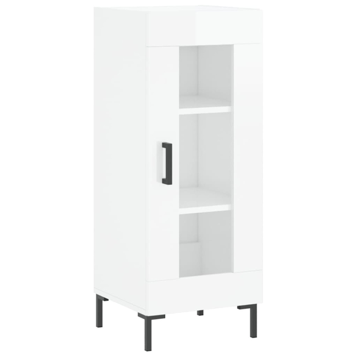 vidaXL Ντουλάπι Γυαλιστερό Λευκό 34,5x34x90 εκ. Επεξεργασμένο Ξύλο