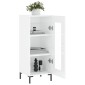 vidaXL Ντουλάπι Γυαλιστερό Λευκό 34,5x34x90 εκ. Επεξεργασμένο Ξύλο