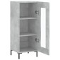 vidaXL Ντουλάπι Γκρι Σκυροδέματος 34,5x34x90 εκ. Επεξεργασμένο Ξύλο