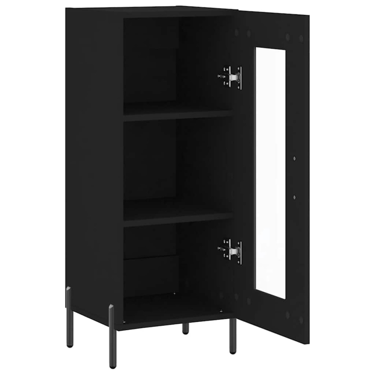 vidaXL Ντουλάπι Μαύρο 34,5 x 34 x 90 εκ. από Επεξεργασμένο Ξύλο