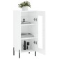 vidaXL Ντουλάπι Γυαλιστερό Λευκό 34,5x34x90 εκ. Επεξεργασμένο Ξύλο