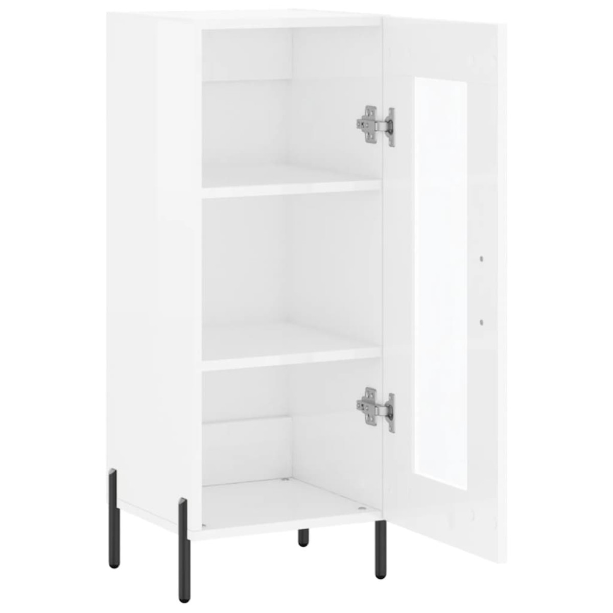 vidaXL Ντουλάπι Γυαλιστερό Λευκό 34,5x34x90 εκ. Επεξεργασμένο Ξύλο