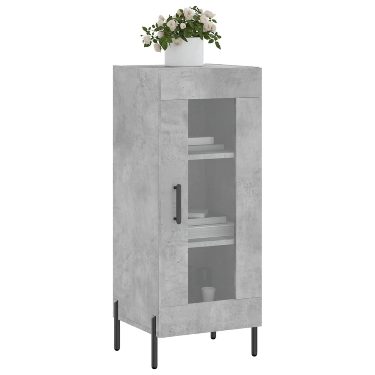 vidaXL Ντουλάπι Γκρι Σκυροδέματος 34,5x34x90 εκ. Επεξεργασμένο Ξύλο