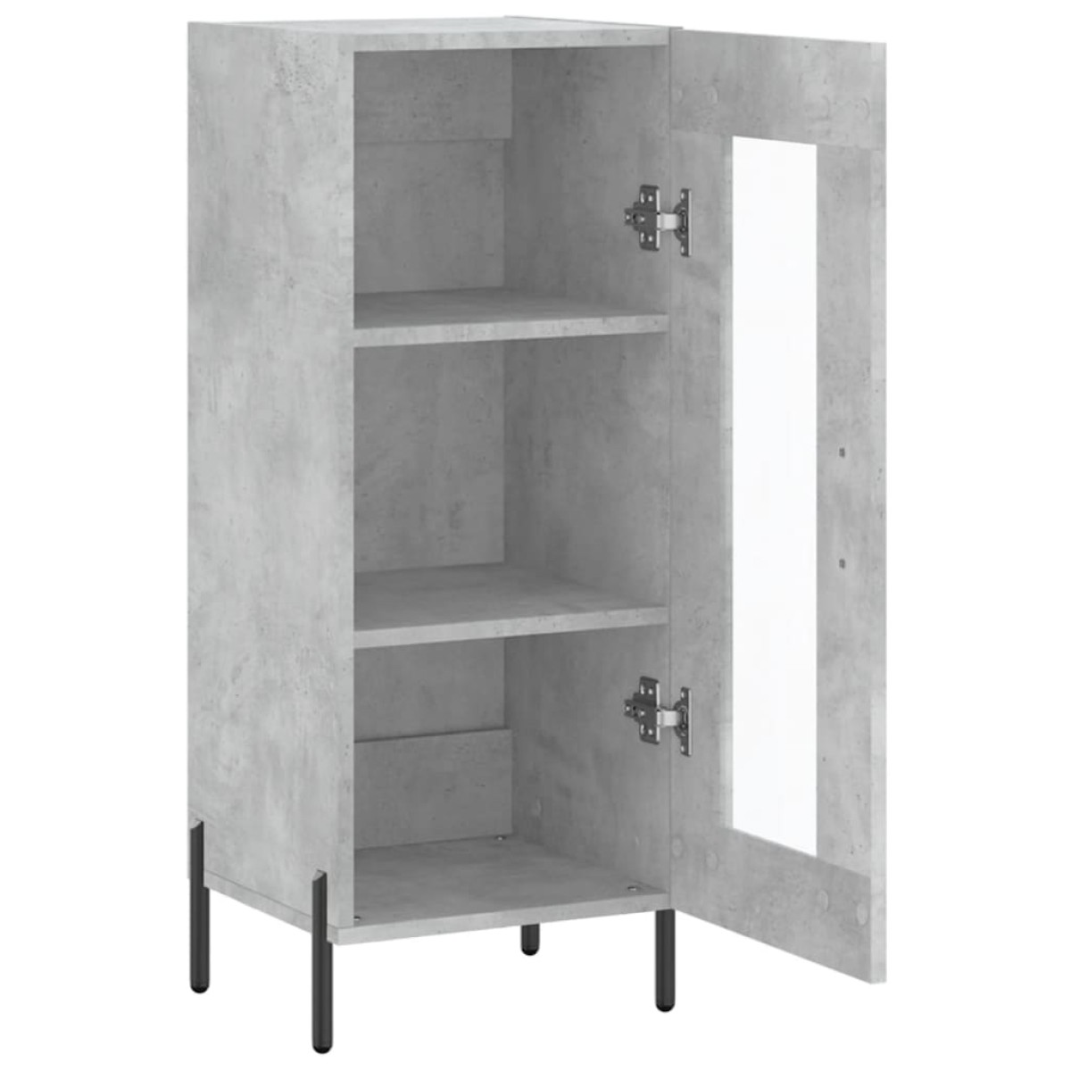 vidaXL Ντουλάπι Γκρι Σκυροδέματος 34,5x34x90 εκ. Επεξεργασμένο Ξύλο