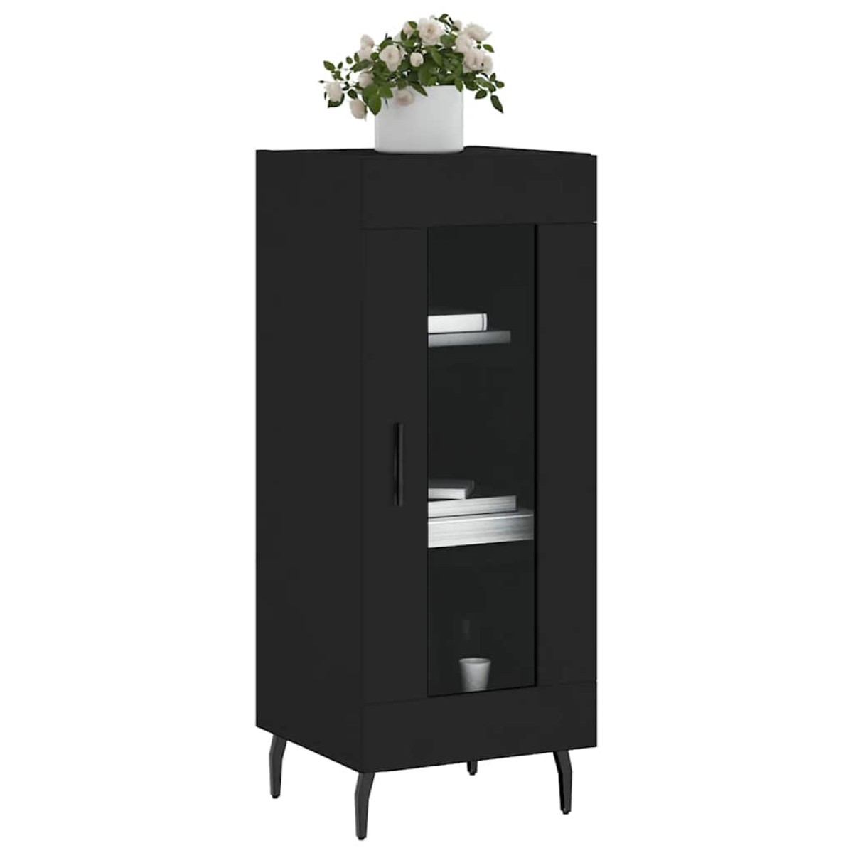 vidaXL Ντουλάπι Μαύρο 34,5 x 34 x 90 εκ. από Επεξεργασμένο Ξύλο