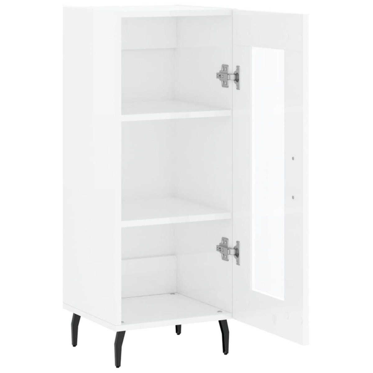 vidaXL Ντουλάπι Γυαλιστερό Λευκό 34,5x34x90 εκ. Επεξεργασμένο Ξύλο