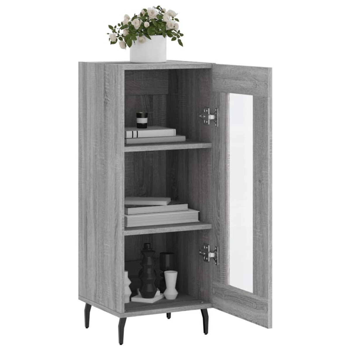 vidaXL Ντουλάπι Γκρι Sonoma 34,5x34x90 εκ. από Επεξεργασμένο Ξύλο