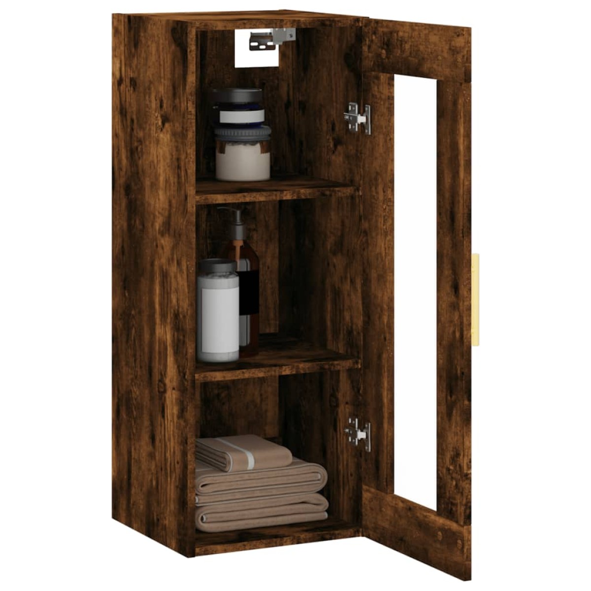 vidaXL Ντουλάπι Τοίχου Καπνιστή Δρυς 34,5 x 34 x 90 εκ.