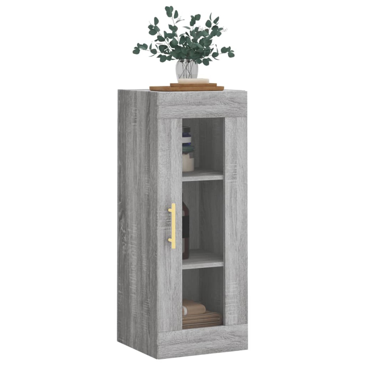 vidaXL Ντουλάπι Τοίχου Γκρι Sonoma 34,5 x 34 x 90 εκ.