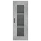 vidaXL Ντουλάπι Τοίχου Γκρι Σκυροδέματος 34,5 x 34 x 90 εκ.