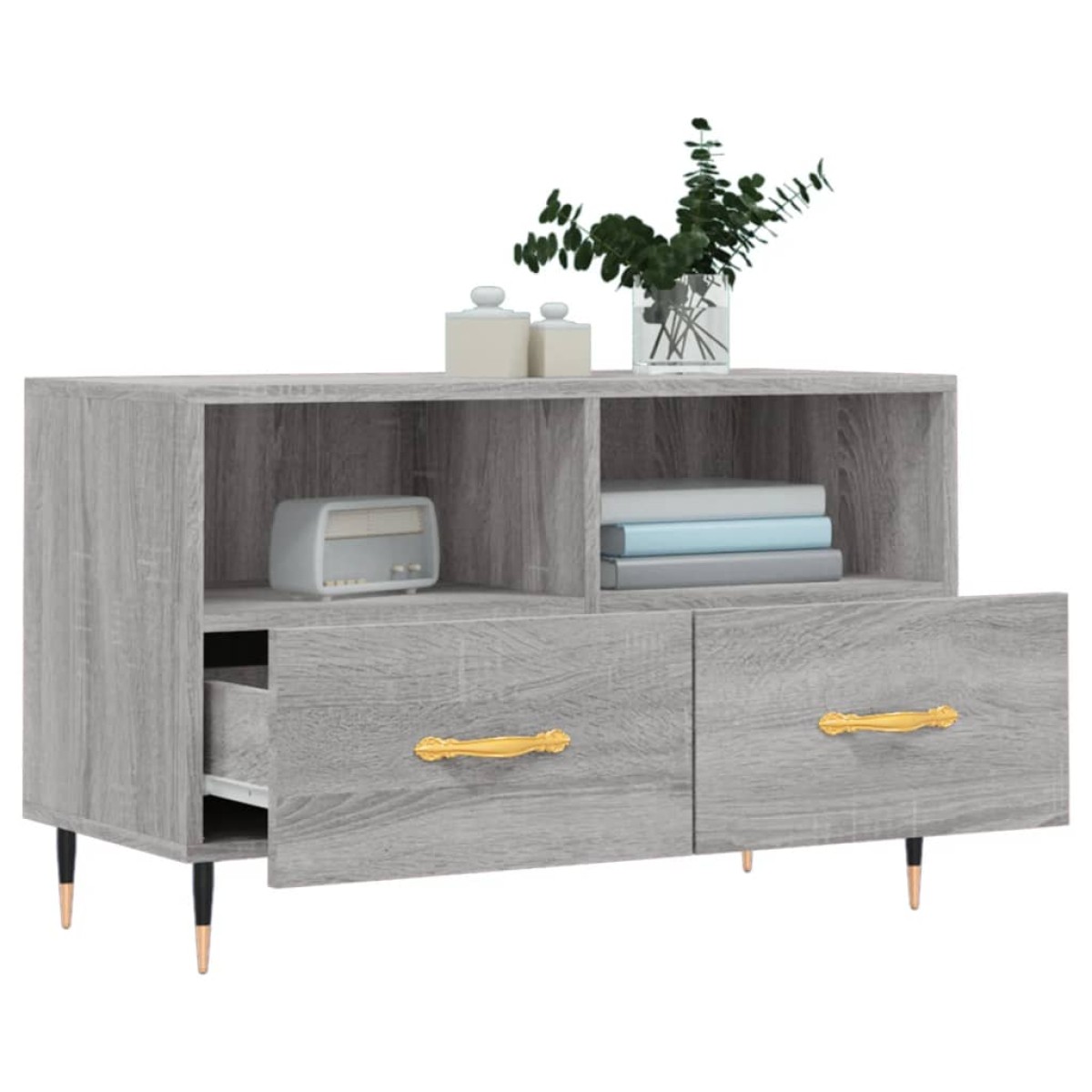 vidaXL Έπιπλο Τηλεόρασης Γκρι Sonoma 80x36x50 εκ. από Επεξεργ. Ξύλο