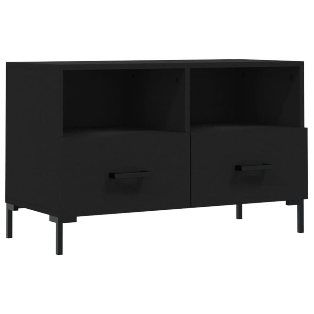 vidaXL Έπιπλο Τηλεόρασης Μαύρο 80 x 36 x 50 εκ. από Επεξεργασμένο Ξύλο
