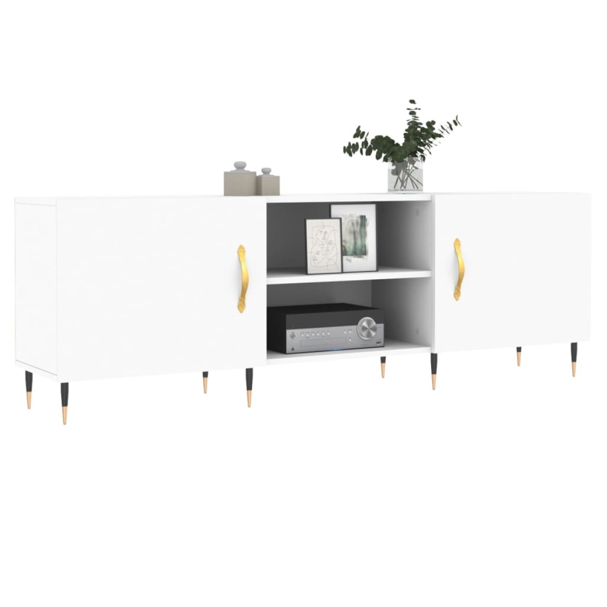 vidaXL Έπιπλο Τηλεόρασης Λευκό 150x30x50 εκ. από Επεξεργασμένο Ξύλο