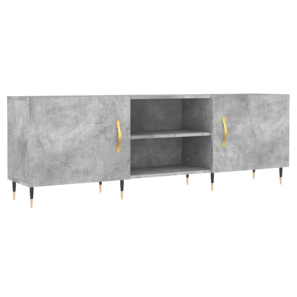 vidaXL Έπιπλο Τηλεόρασης Γκρι Σκυροδέματος 150x30x50 εκ. Επεξ. Ξύλο