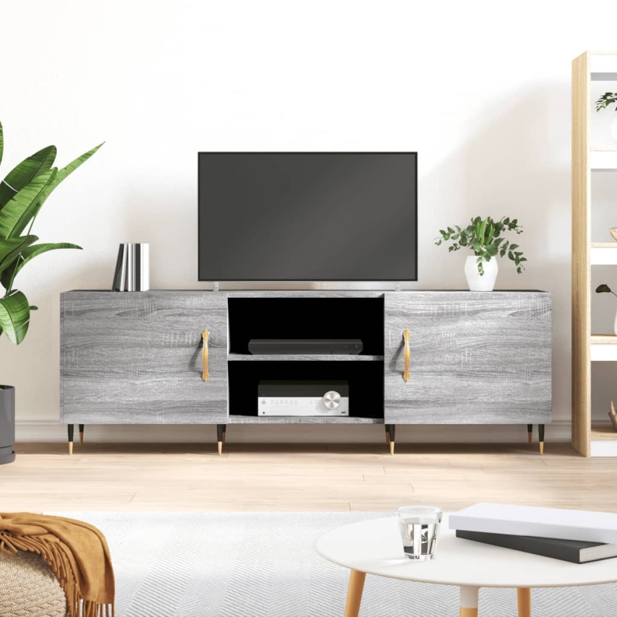 vidaXL Έπιπλο Τηλεόρασης Γκρι Sonoma 150x30x50 εκ. από Επεξεργ. Ξύλο