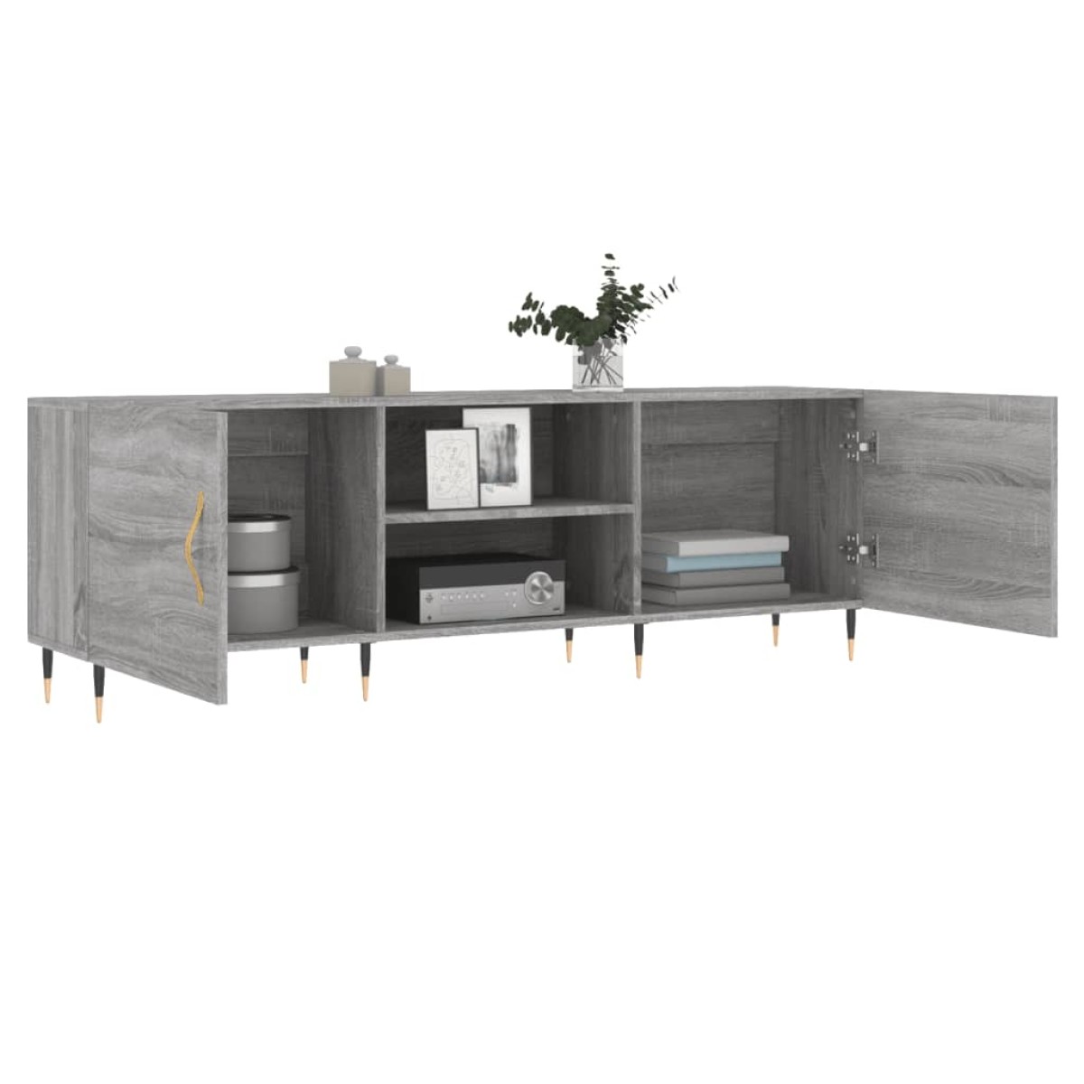 vidaXL Έπιπλο Τηλεόρασης Γκρι Sonoma 150x30x50 εκ. από Επεξεργ. Ξύλο