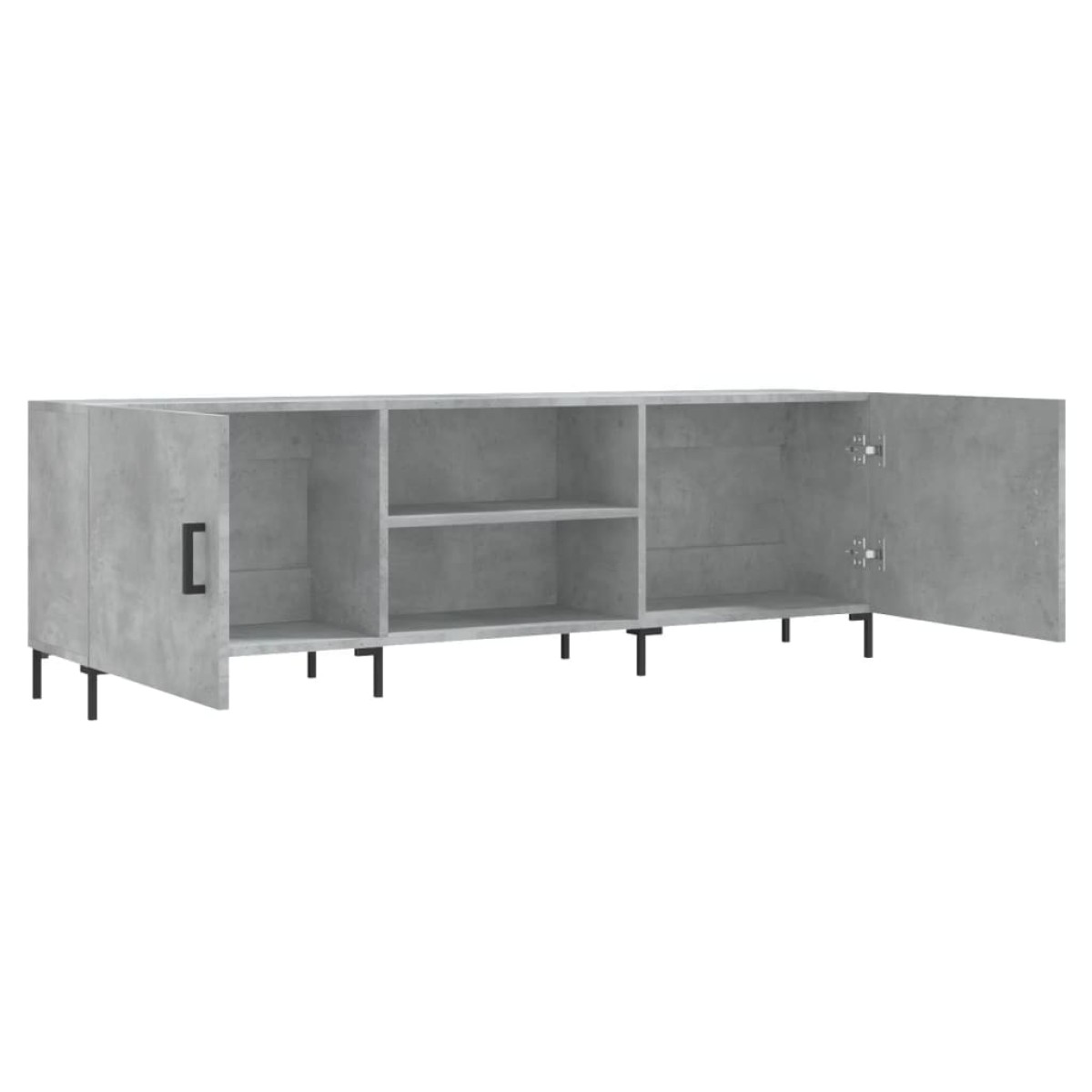 vidaXL Έπιπλο Τηλεόρασης Γκρι Σκυροδέματος 150x30x50 εκ. Επεξ. Ξύλο