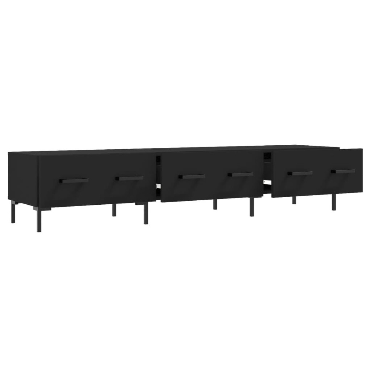 vidaXL Έπιπλο Τηλεόρασης Μαύρο 150x36x30 εκ. από Επεξεργασμένο Ξύλο