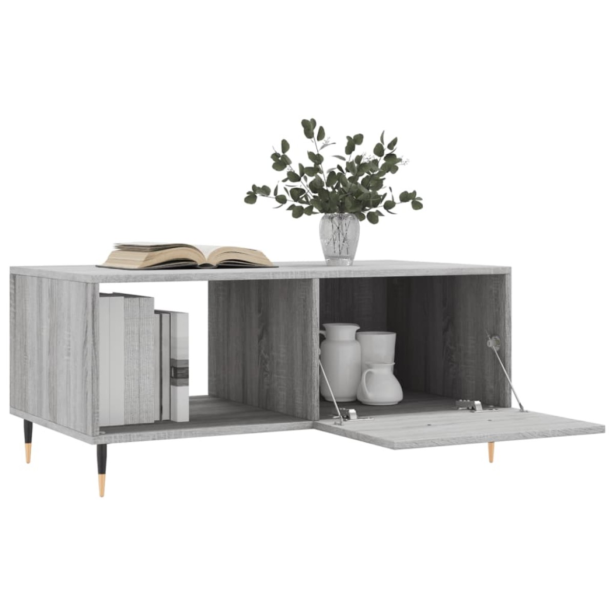 vidaXL Τραπεζάκι Σαλονιού Γκρι Sonoma 90x50x40 εκ. Επεξεργασμένο Ξύλο