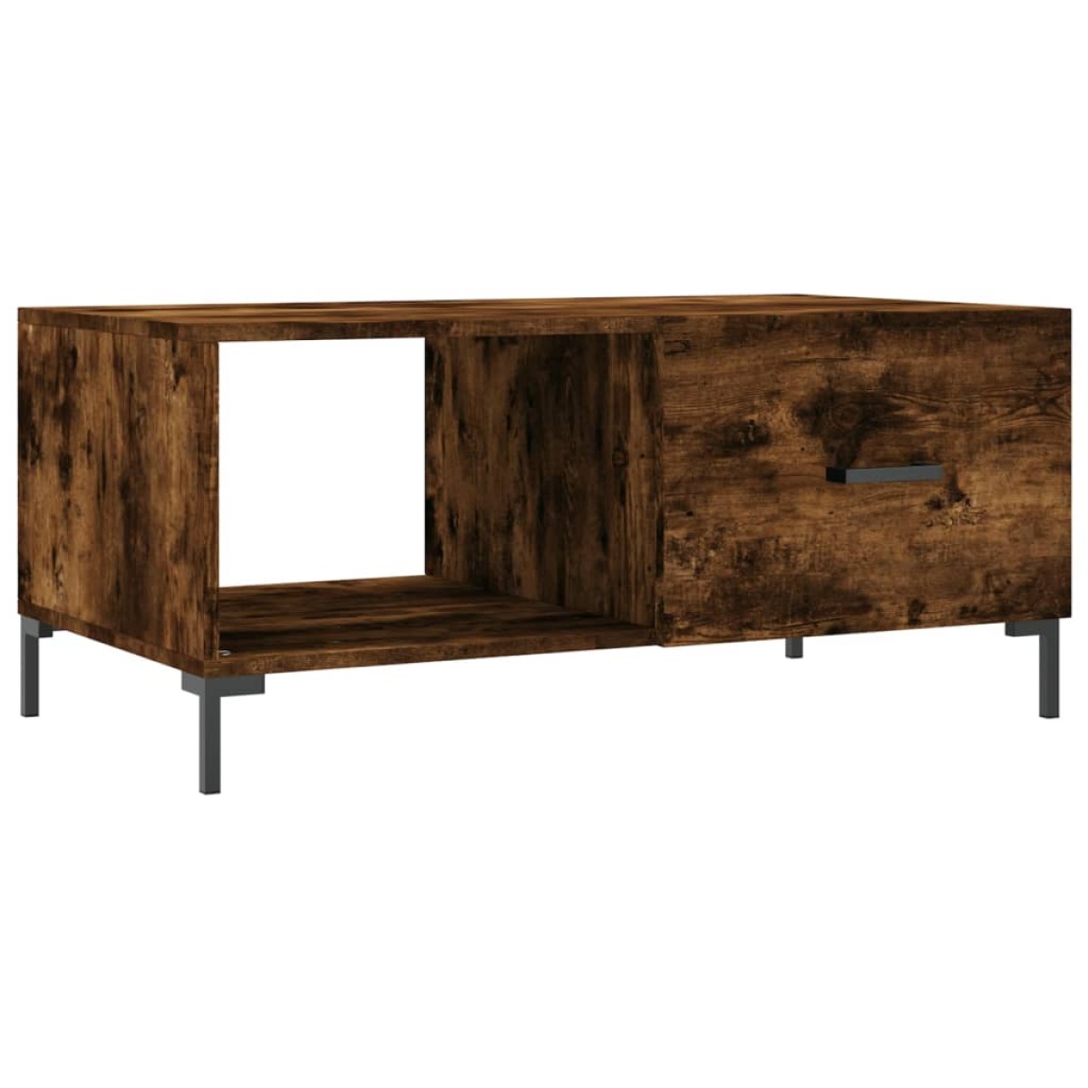 vidaXL Τραπεζάκι Σαλονιού Καπνιστή Δρυς 90x50x40 εκ. Επεξεργασμ. Ξύλο
