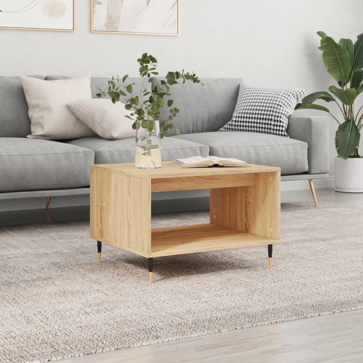 vidaXL Τραπεζάκι Σαλονιού Sonoma Δρυς 60x50x40 εκ. από Επεξεργ. Ξύλο