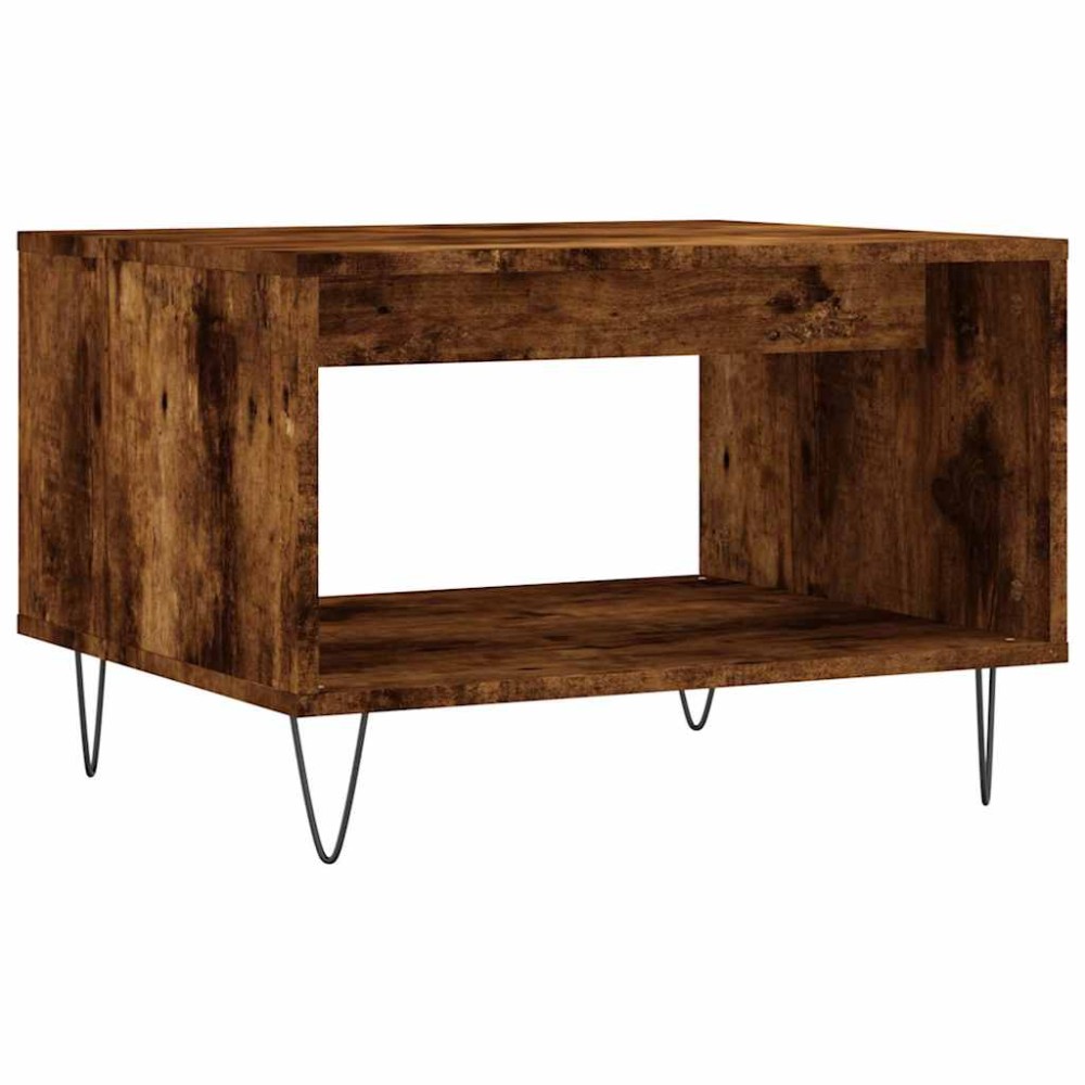 vidaXL Τραπεζάκι Σαλονιού Καπνιστή Δρυς 60x50x40 εκ. Επεξεργ. Ξύλο