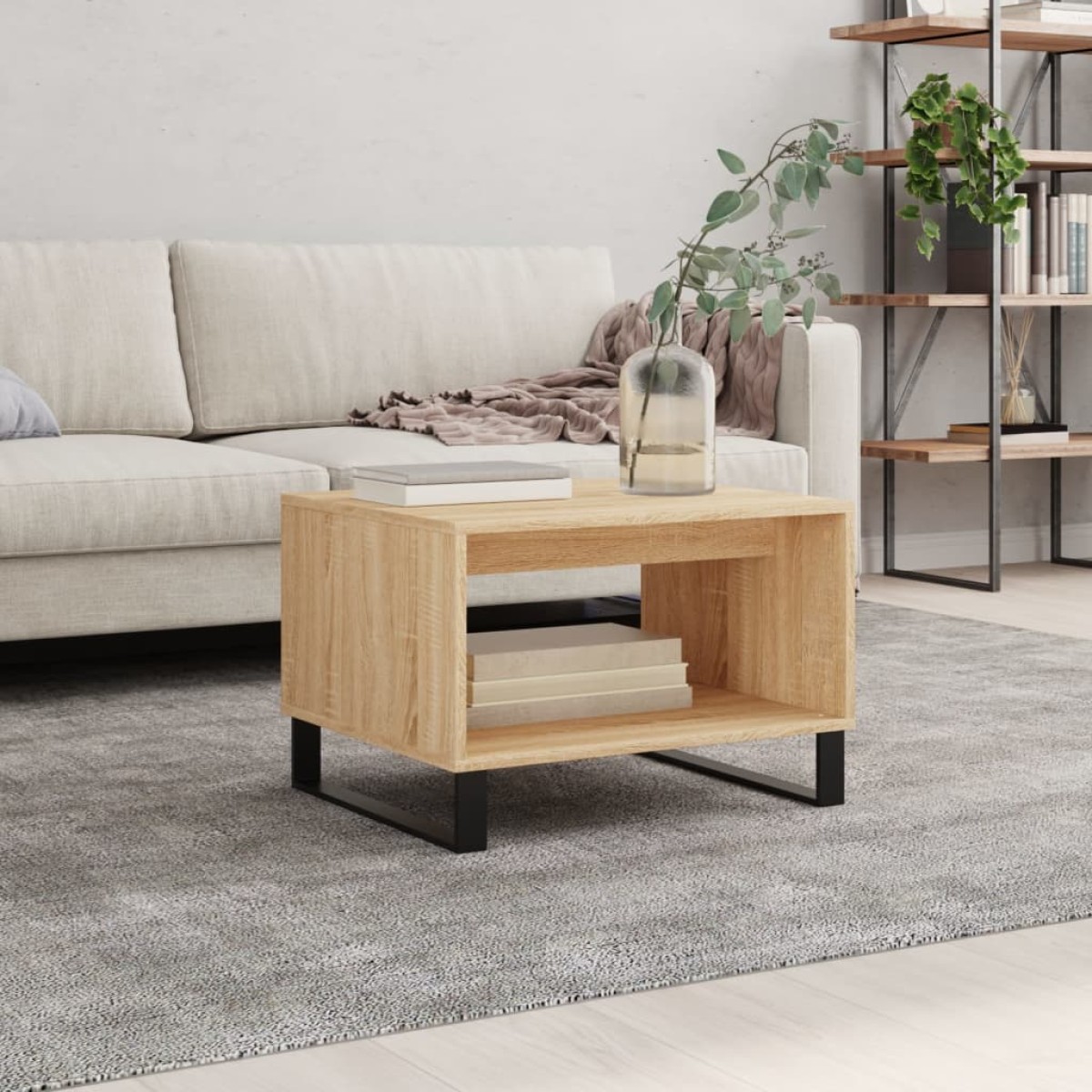 vidaXL Τραπεζάκι Σαλονιού Sonoma Δρυς 60x50x40 εκ. από Επεξεργ. Ξύλο