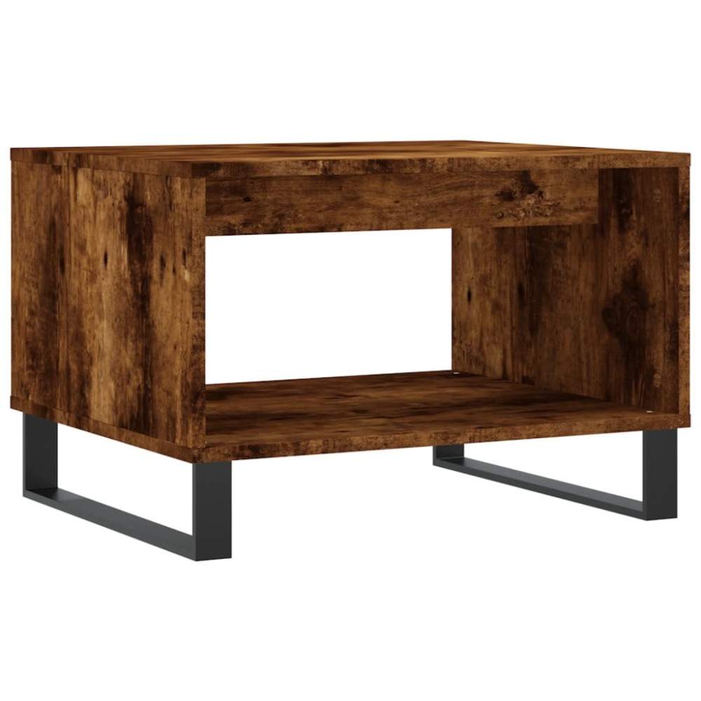 vidaXL Τραπεζάκι Σαλονιού Καπνιστή Δρυς 60x50x40 εκ. Επεξεργ. Ξύλο