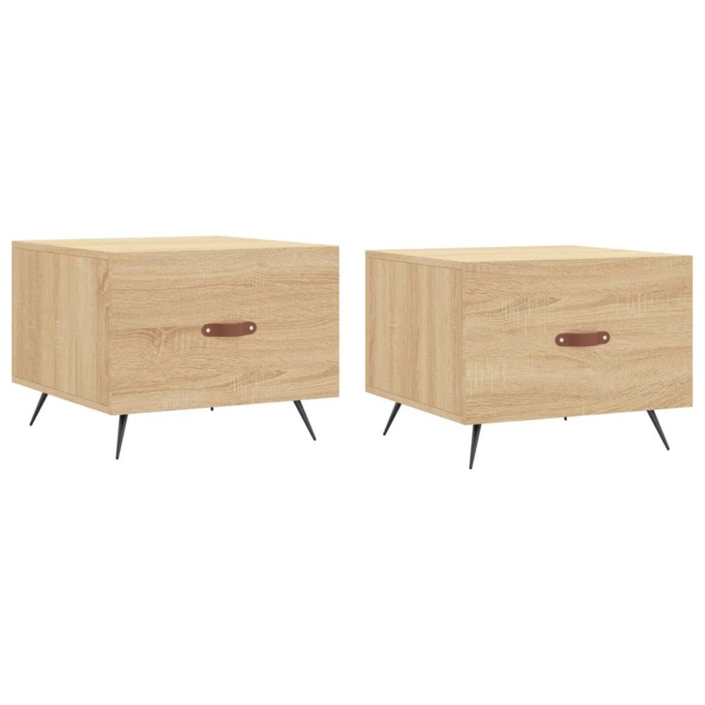 vidaXL Τραπεζάκια Σαλονιού 2 τεμ Sonoma Δρυς 50x50x40 εκ Επεξ. Ξύλο