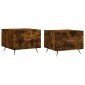 vidaXL Τραπεζάκια Σαλονιού 2 τεμ Καπνιστή Oak 50x50x40 εκ Επεξ. Ξύλο