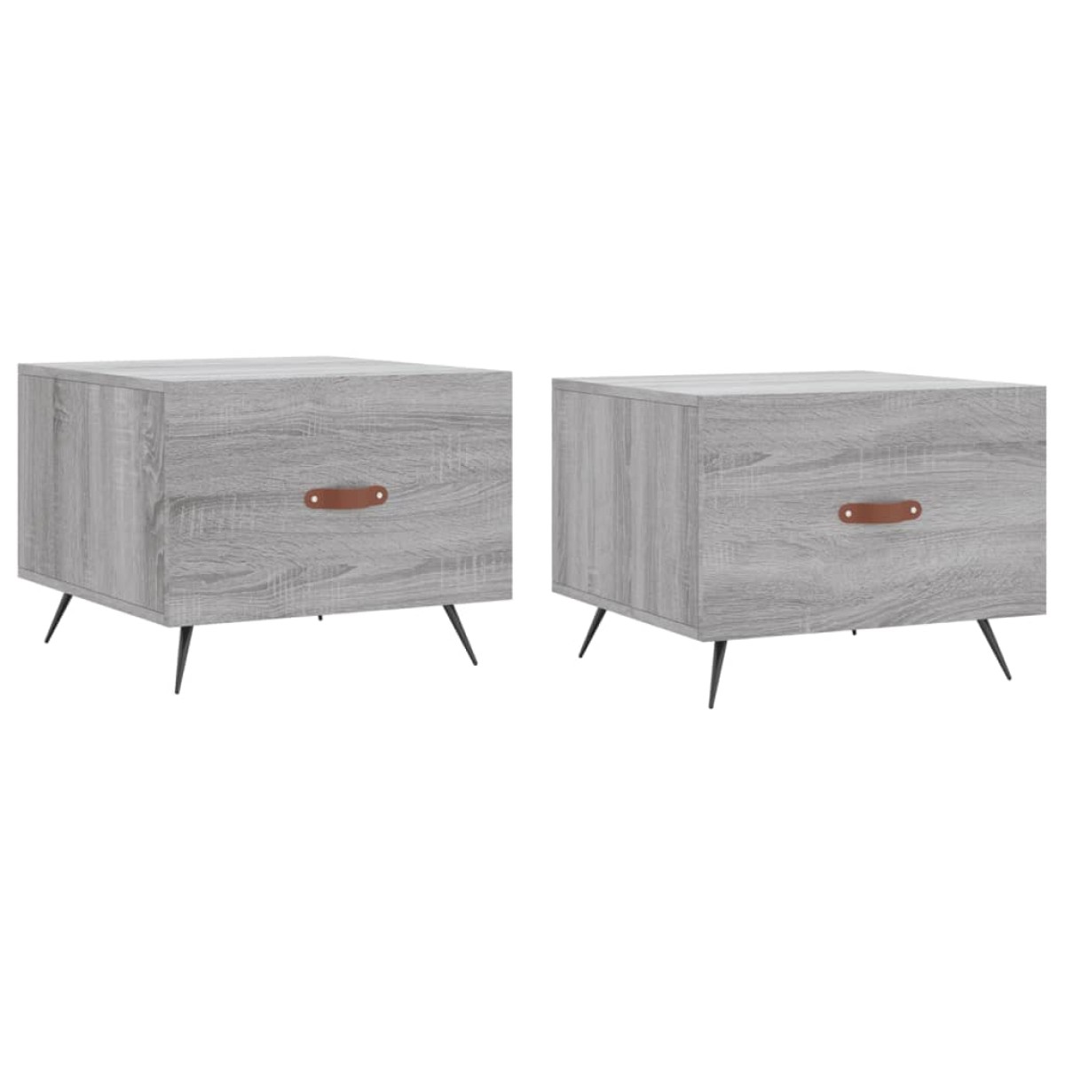 vidaXL Τραπεζάκια Σαλονιού 2 τεμ Γκρι sonoma 50x50x40 εκ Επεξ. Ξύλο