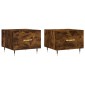 vidaXL Τραπεζάκια Σαλονιού 2 τεμ Καπνιστή Oak 50x50x40 εκ Επεξ. Ξύλο