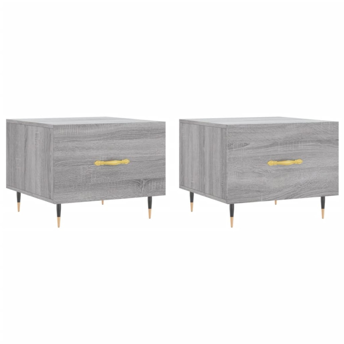 vidaXL Τραπεζάκια Σαλονιού 2 τεμ Γκρι sonoma 50x50x40 εκ Επεξ. Ξύλο