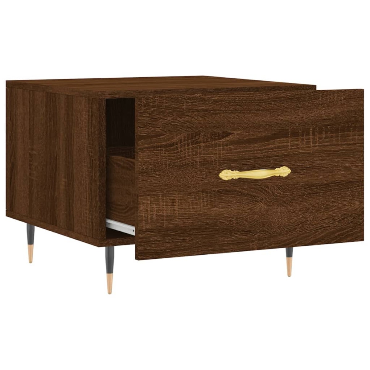vidaXL Τραπεζάκια Σαλονιού 2 τεμ Brown Oak 50x50x40 εκ Επεξ. Ξύλο