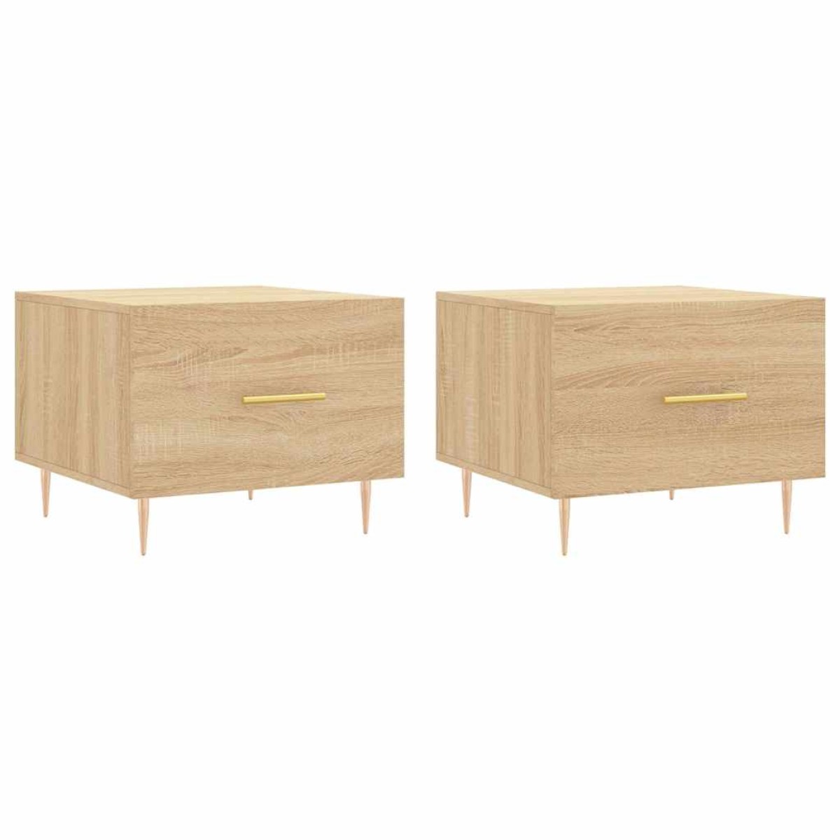 vidaXL Τραπεζάκια Σαλονιού 2 τεμ Sonoma Δρυς 50x50x40 εκ Επεξ. Ξύλο
