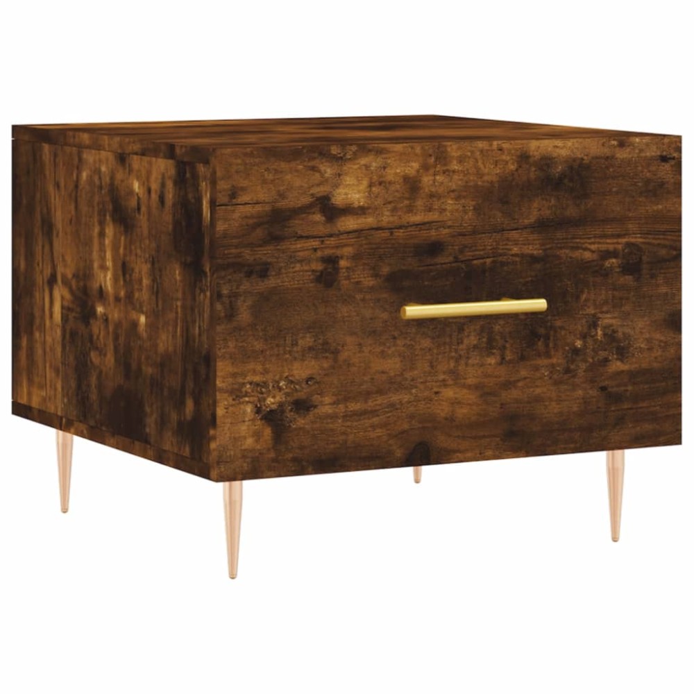 vidaXL Τραπεζάκι Σαλονιού Καπνιστή Δρυς 50x50x40 εκ. Επεξεργασμ. Ξύλο