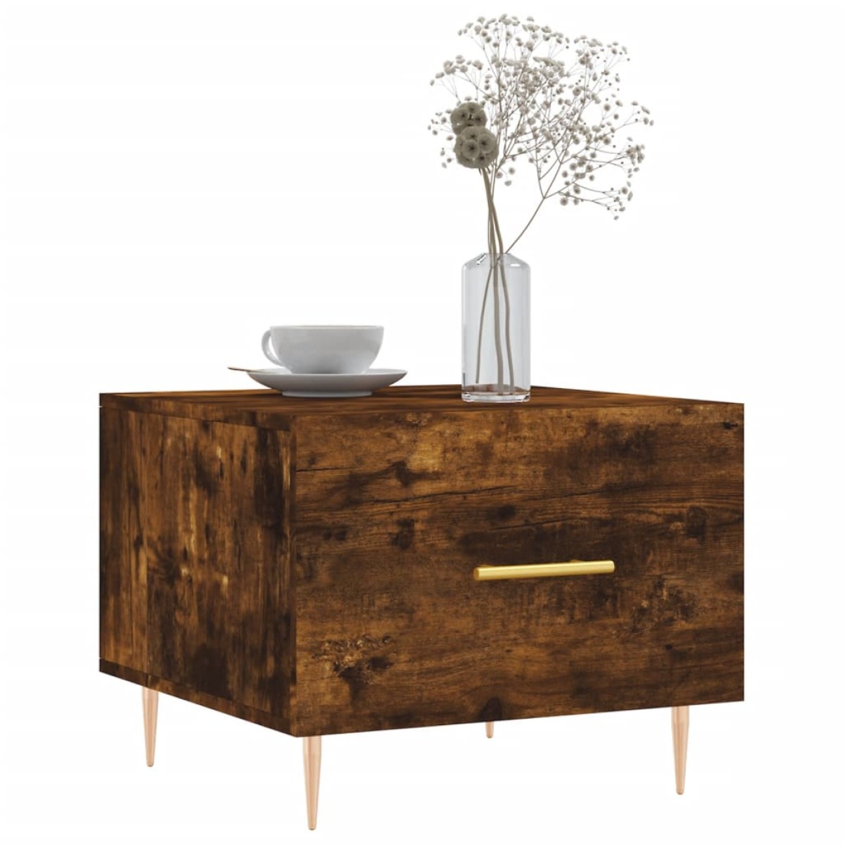 vidaXL Τραπεζάκια Σαλονιού 2 τεμ Καπνιστή Oak 50x50x40 εκ Επεξ. Ξύλο