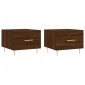 vidaXL Τραπεζάκια Σαλονιού 2 τεμ Brown Oak 50x50x40 εκ Επεξ. Ξύλο