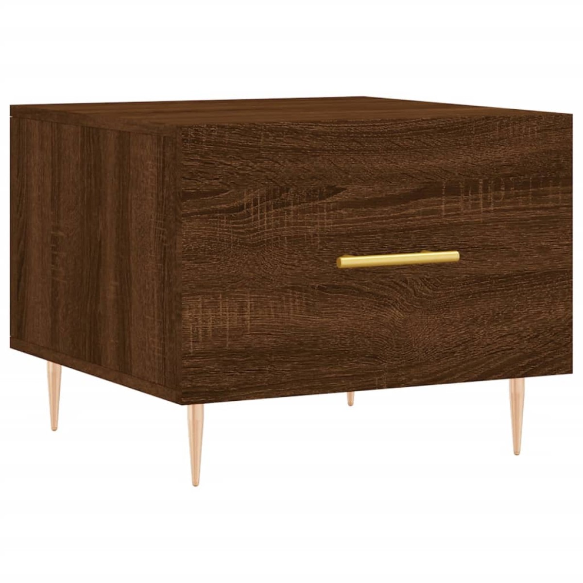 vidaXL Τραπεζάκια Σαλονιού 2 τεμ Brown Oak 50x50x40 εκ Επεξ. Ξύλο