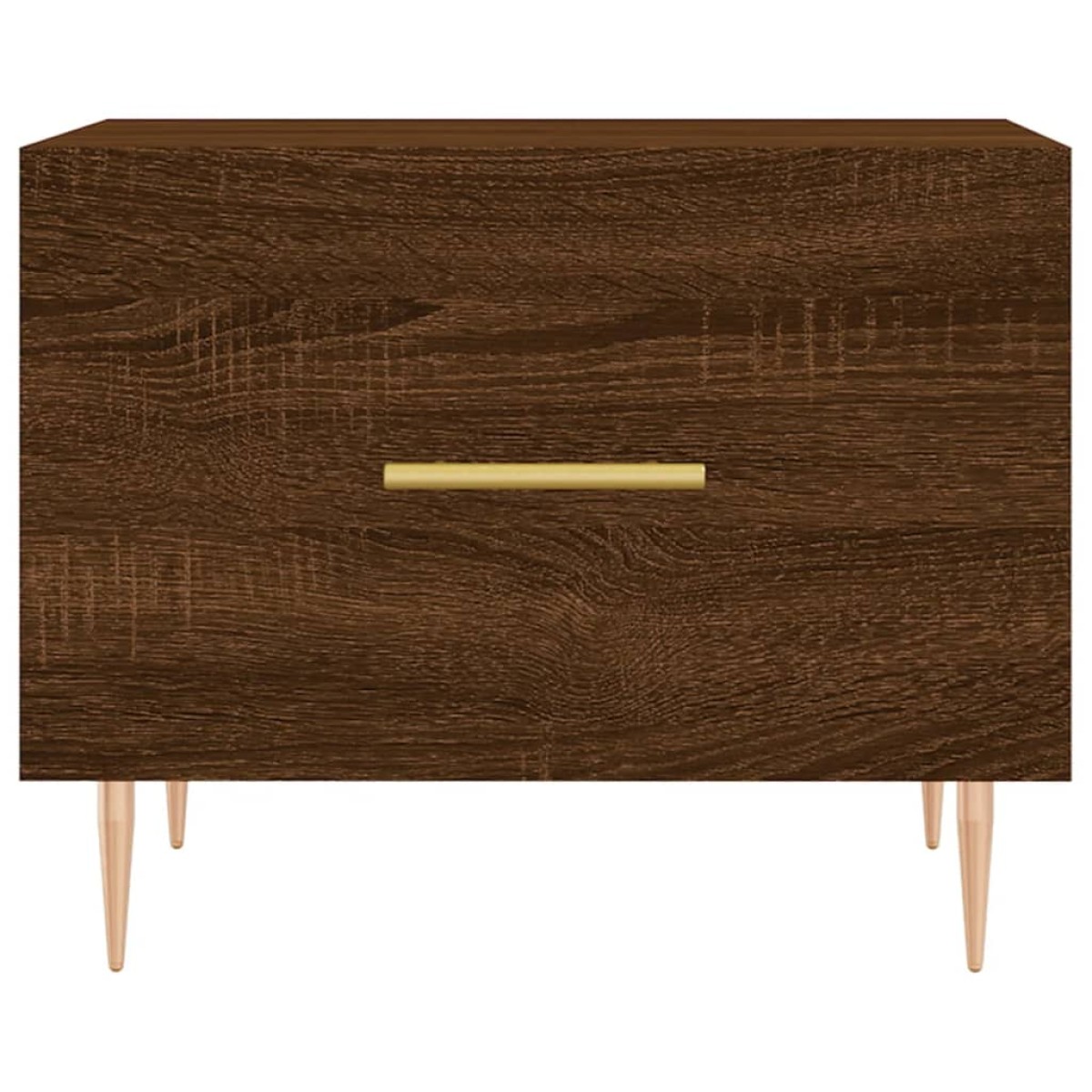 vidaXL Τραπεζάκια Σαλονιού 2 τεμ Brown Oak 50x50x40 εκ Επεξ. Ξύλο