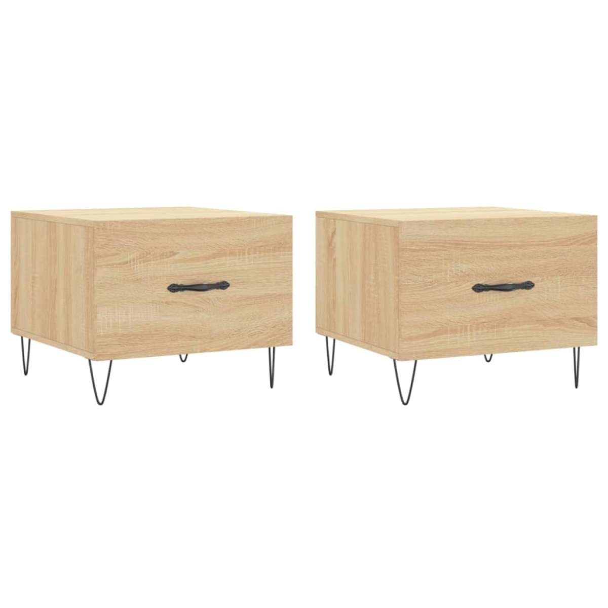 vidaXL Τραπεζάκια Σαλονιού 2 τεμ Sonoma Δρυς 50x50x40 εκ Επεξ. Ξύλο